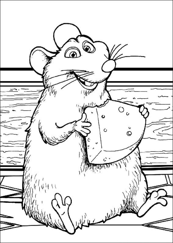 Plansa de colorat cu Ratatouille 40 35